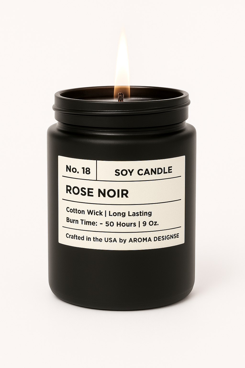 No. 18 Rose Noir — Luxury Soy Candle