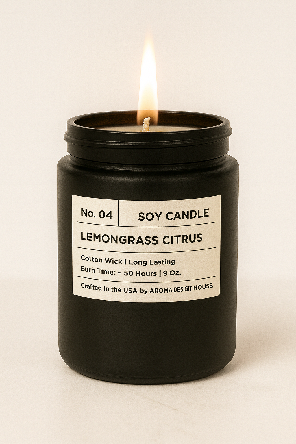 No. 04 Lemongrass Citrus — Luxury Soy Candle