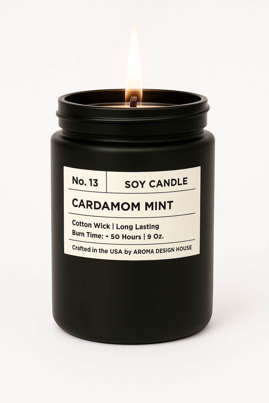 No. 13 Cardamom Mint — Luxury Soy Candle